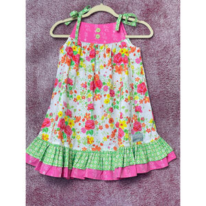 Girls Eleanor Rose dress Size 8-10 Pink Floral spring Easter